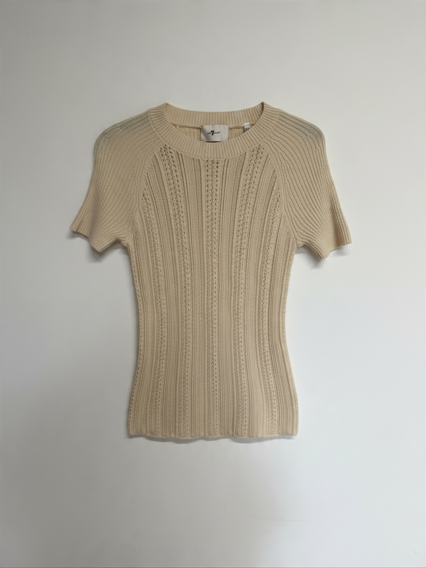 Preloved 7 for all mankind Top Small Beige
