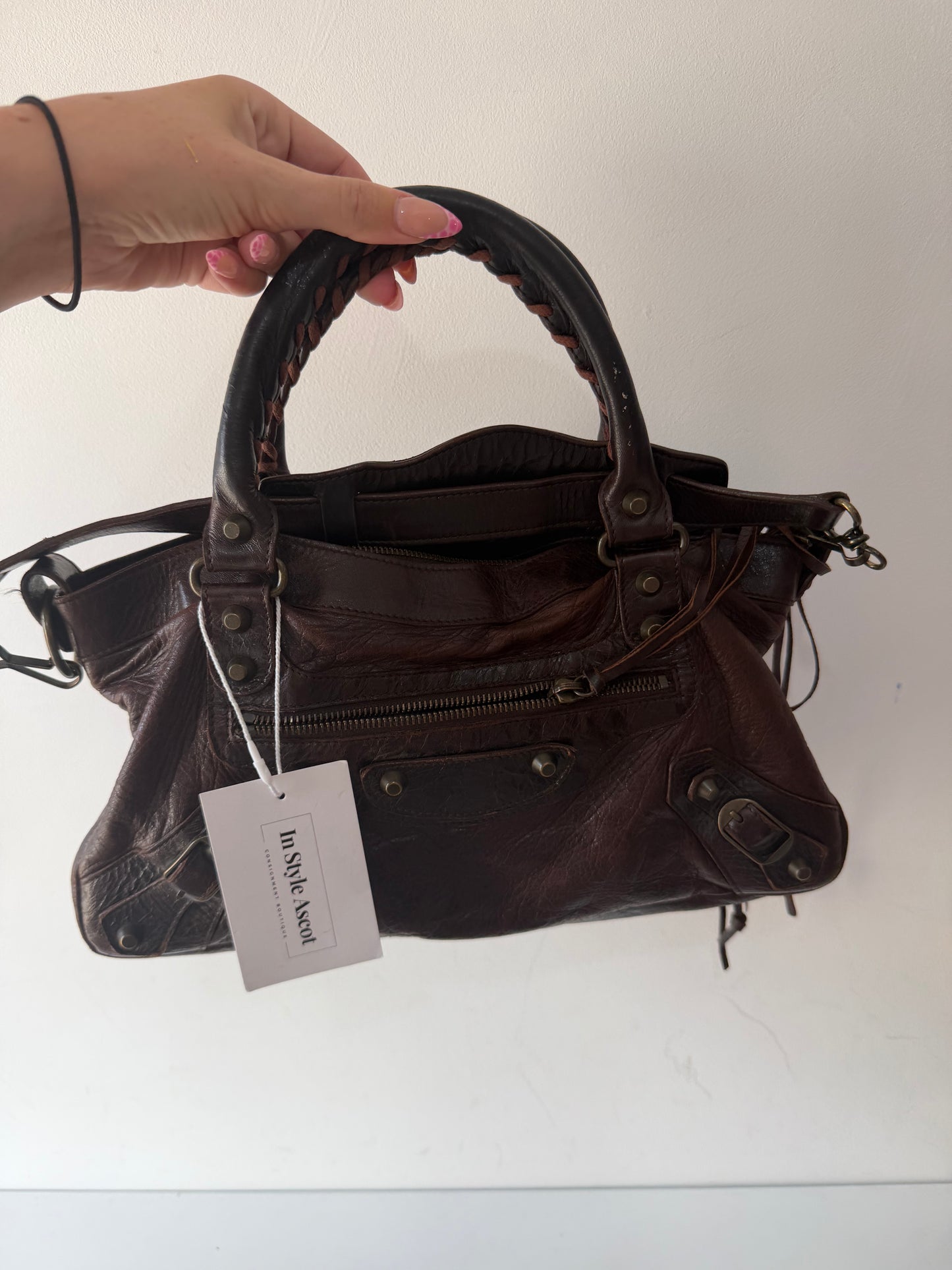 Pre-owned, Brown Balenciaga City Bag, Small