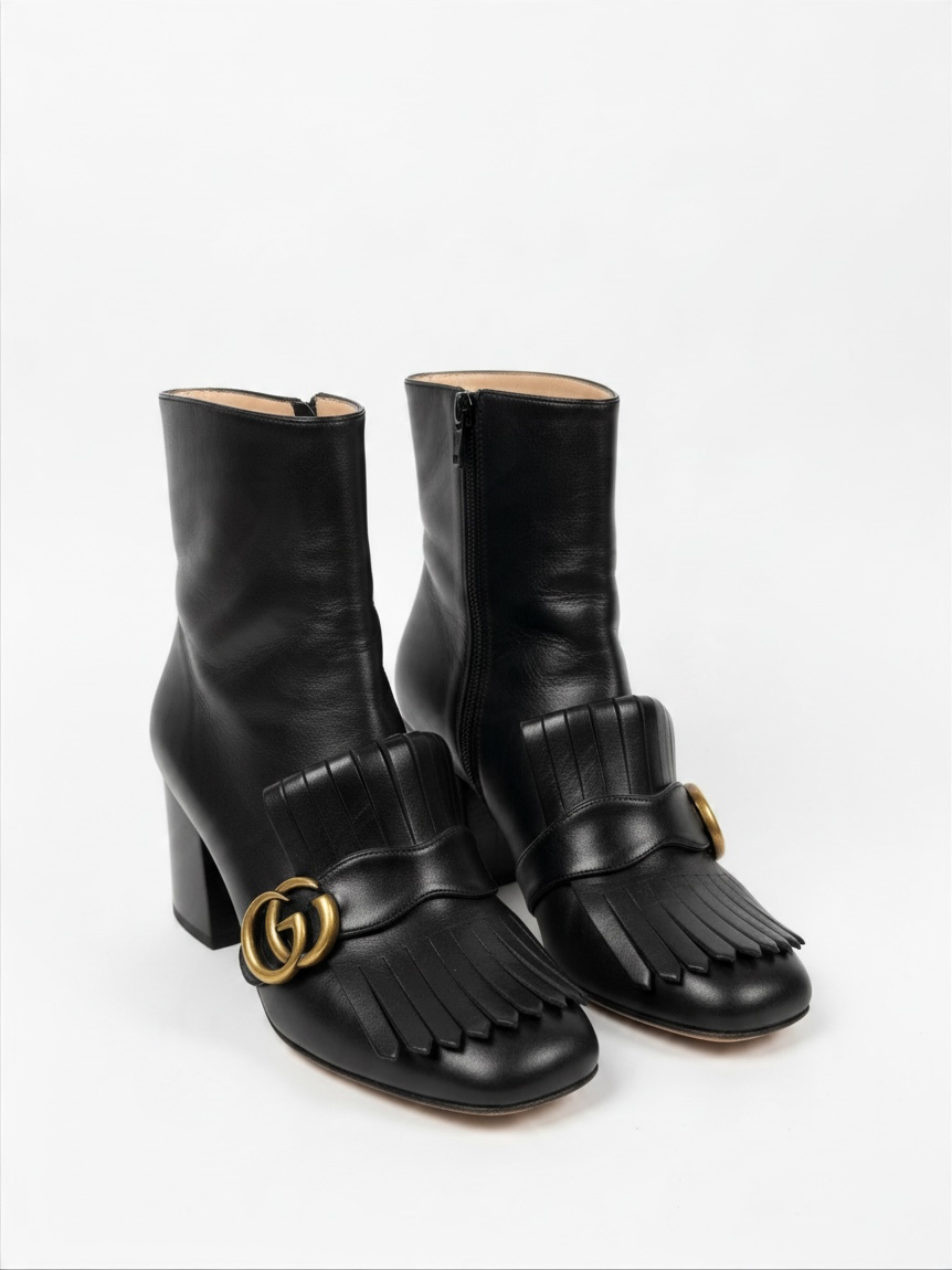 Preloved Gucci Marmont Boots Size 5 - 38 Black