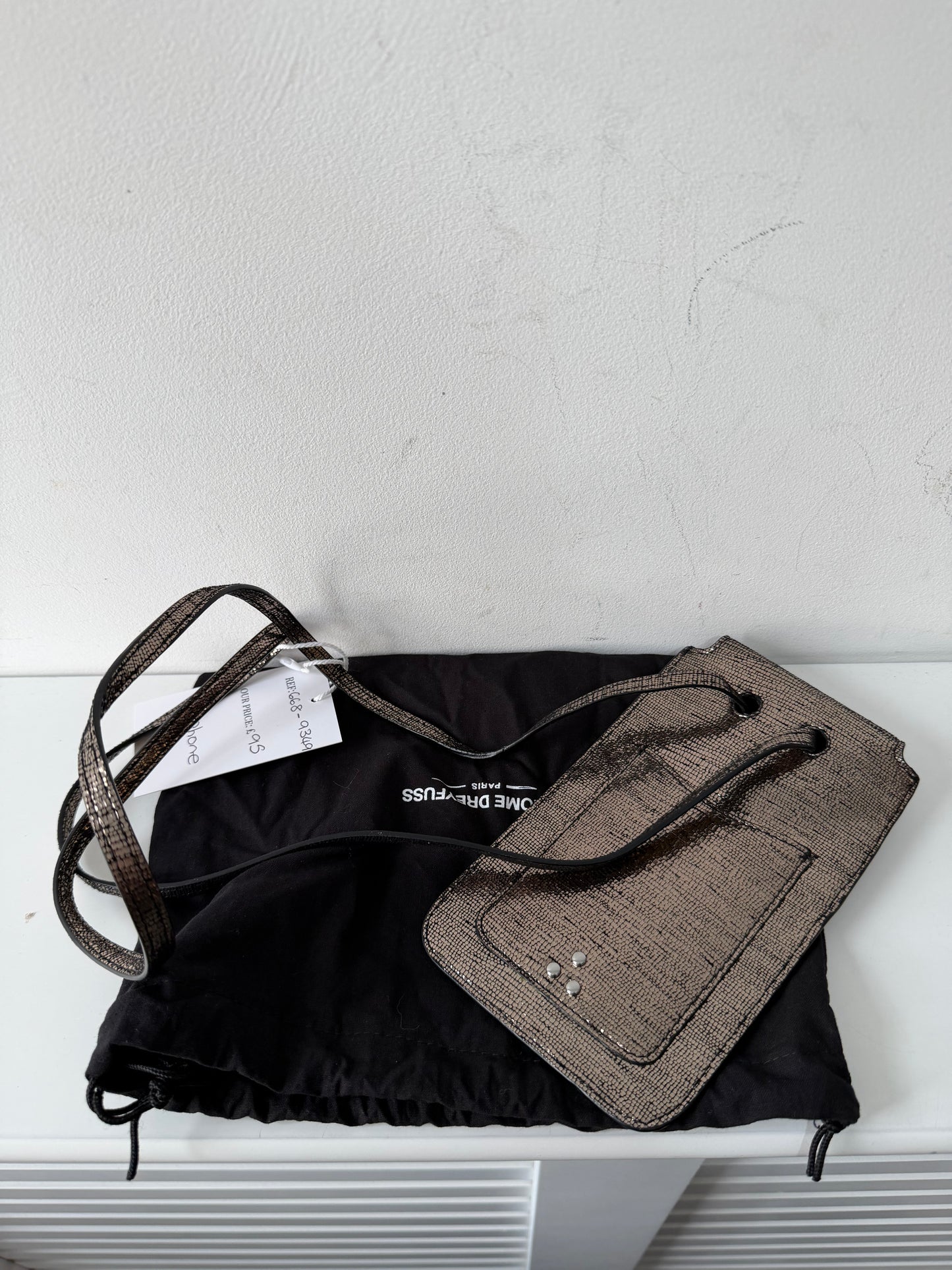 Preloved Jerome Dreyfuss Phone Pouch Crossbody Fits all phones Chrome