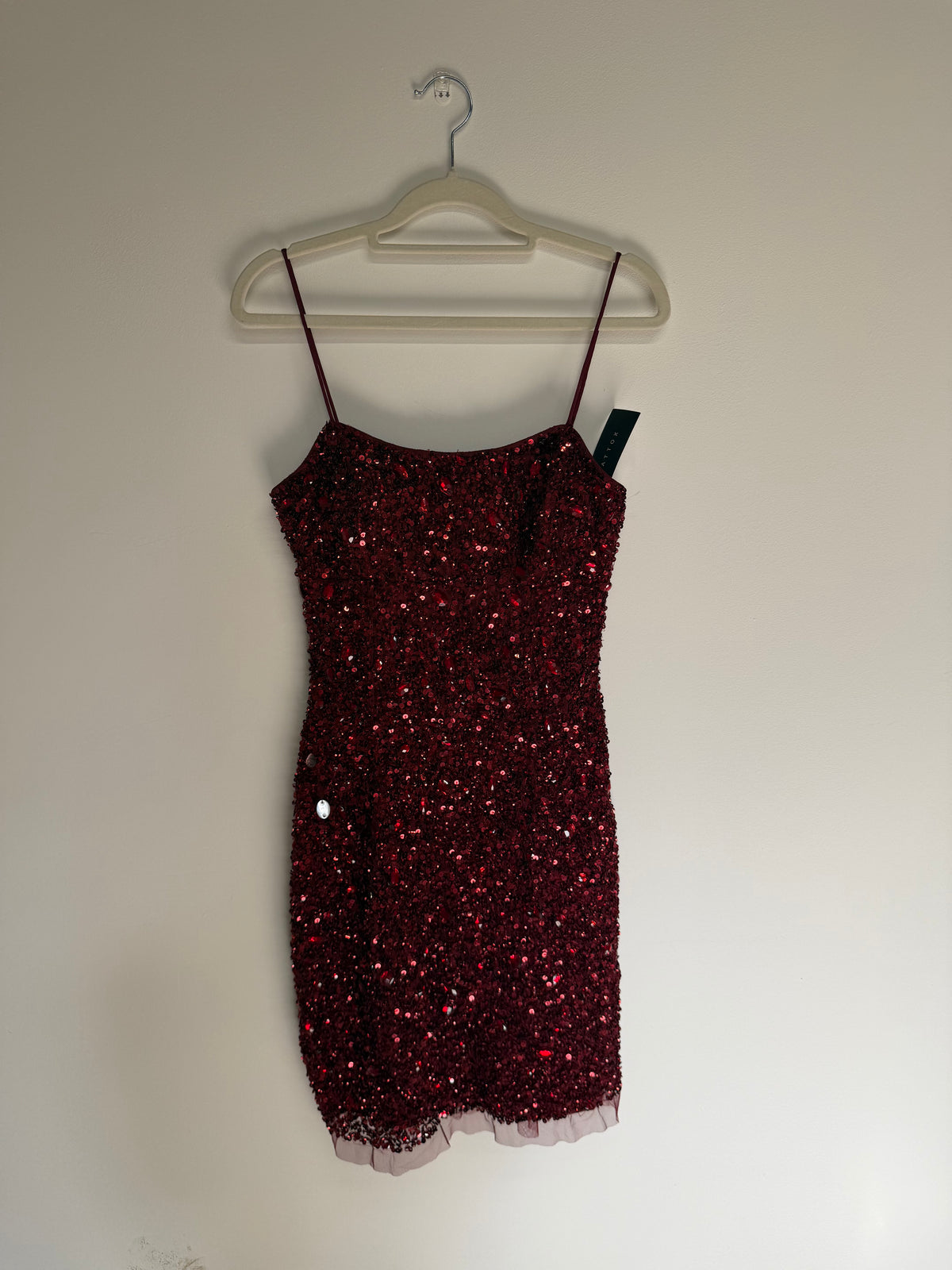 Preloved Aidan Mattox Dress Size 6 Red, BNWT