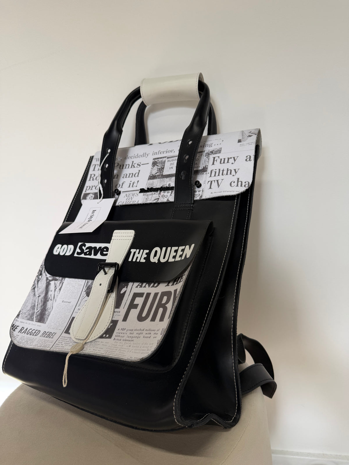 Preloved Dr. Marten Backpack Black and White
