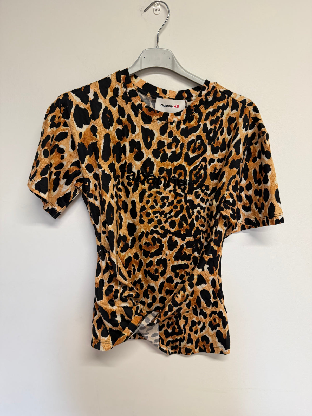 Preloved Rabanne x h&m Tshirt XS Leopard Print