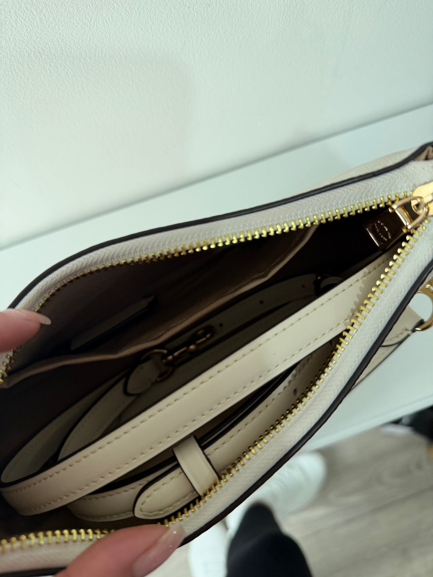 Pre-owned, Cream Coach Shoulder Bag, 2 Straps