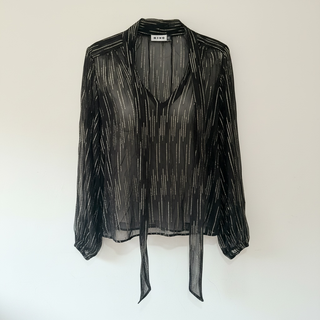 Preloved BNWT Black Rixo Blouse, 14