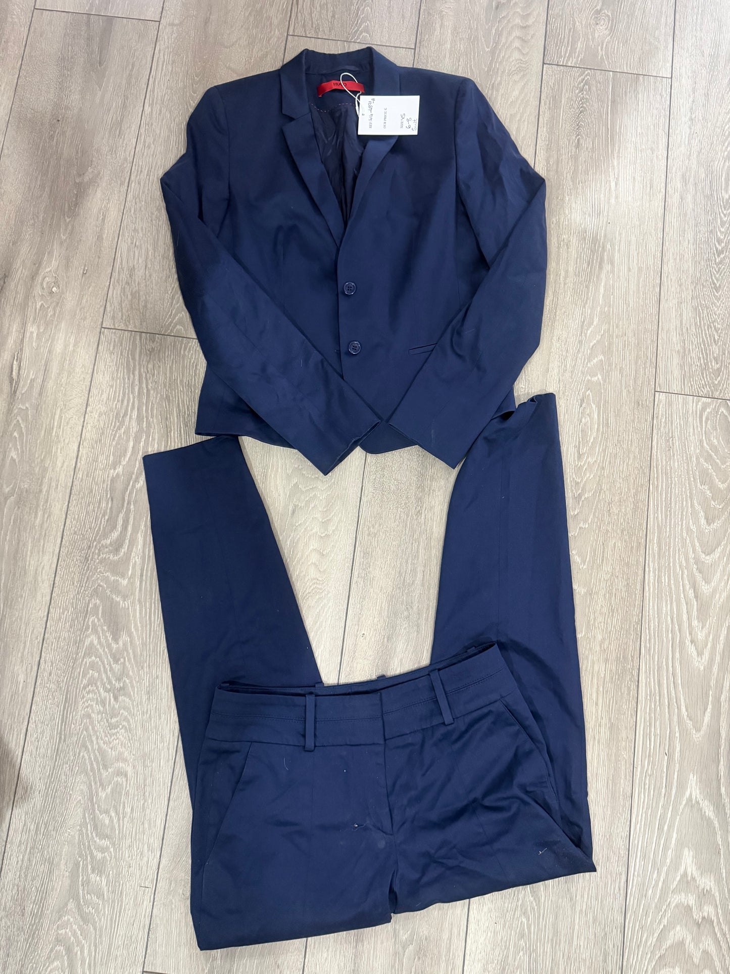 Blue Navy Hugo Boss Suit, Size XS 6-8