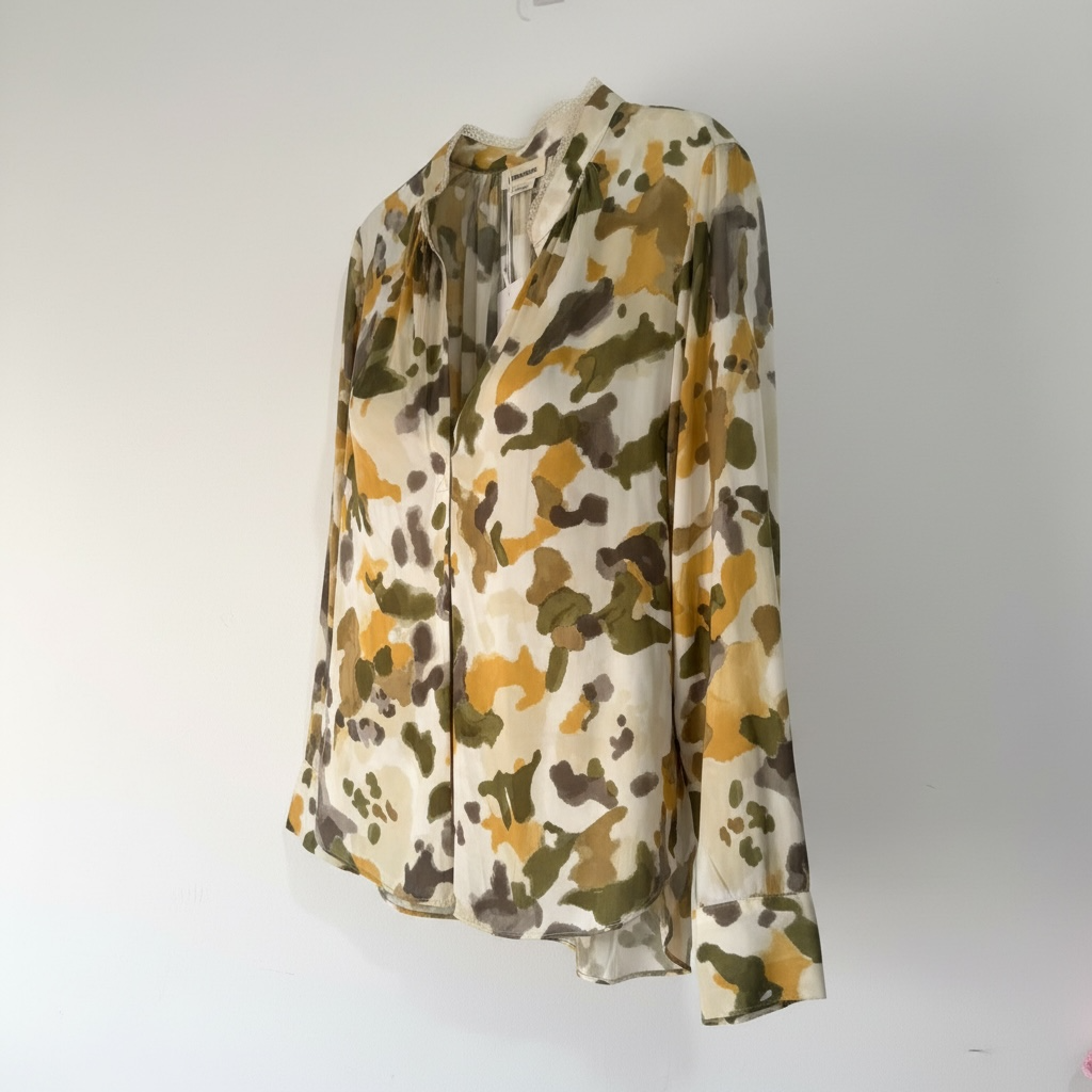 Preloved, Camo Zadig & Voltaire Blouse, Size M