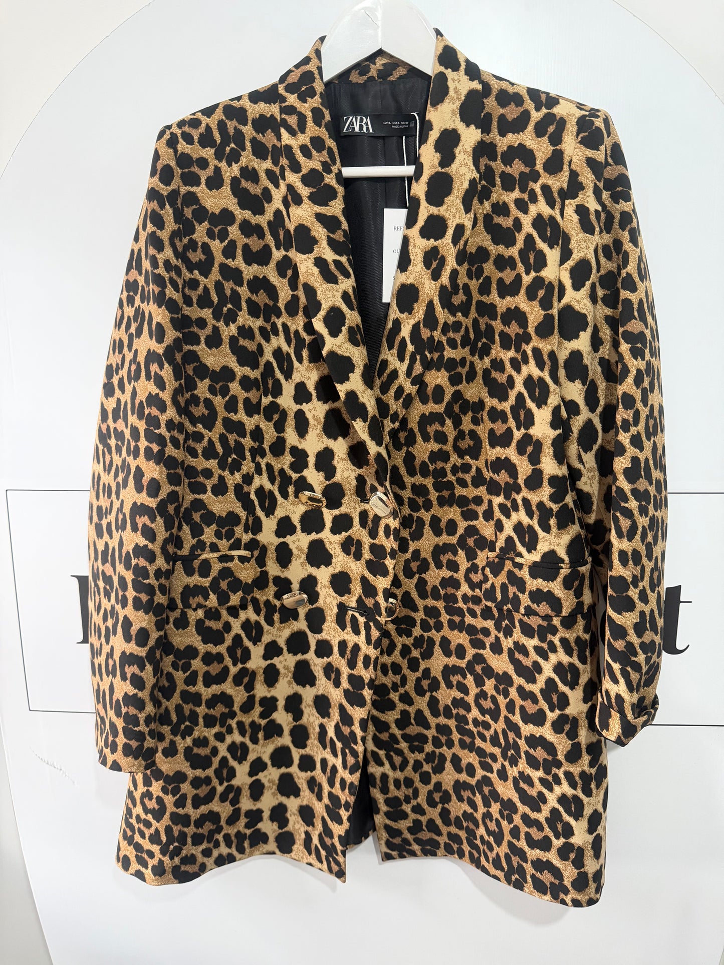 Leopard Zara Blazer, Size Zara L