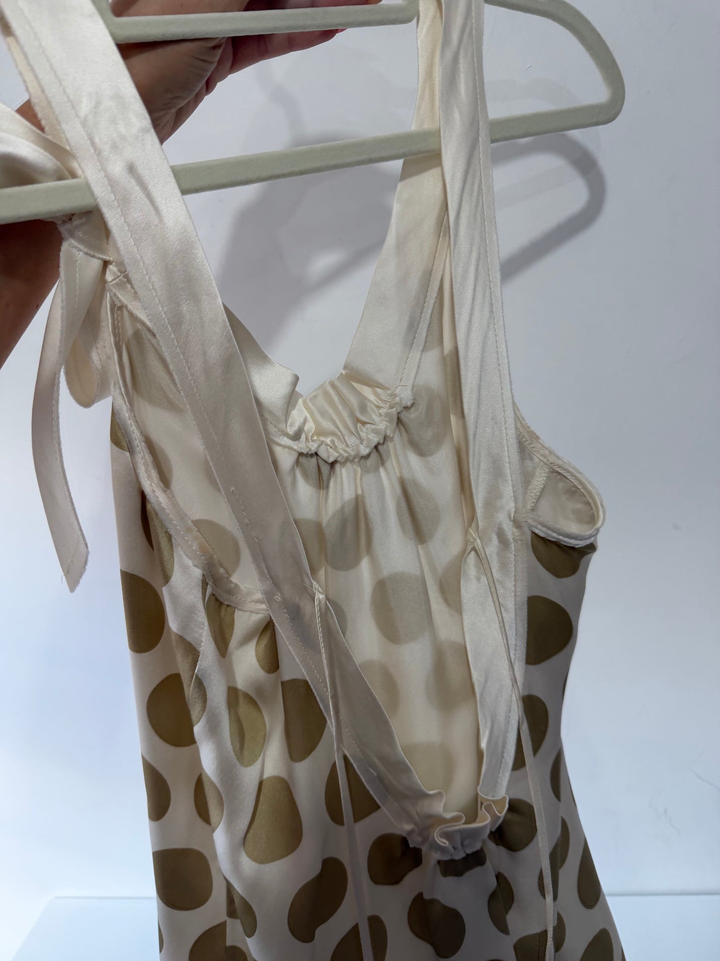 Preloved, Cream Poleci Dress Silk, Size 10