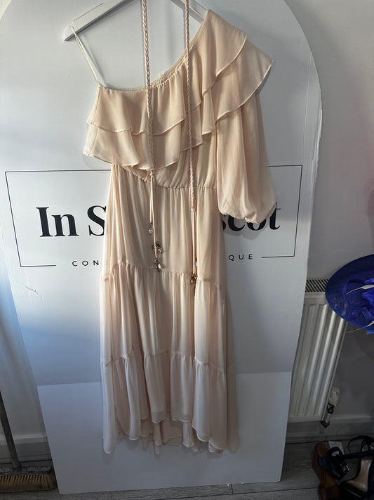 Nude Maje One Shoulder Dress, Size 10