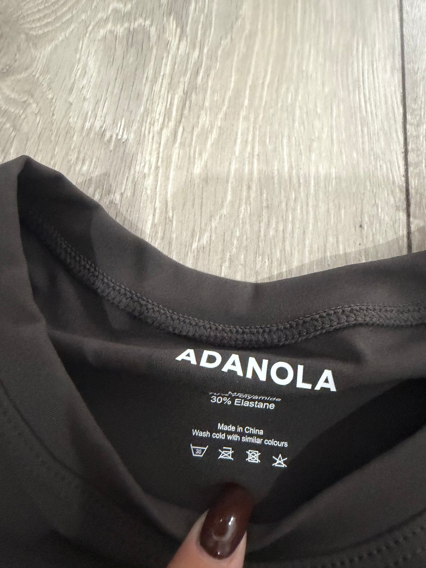 Brown Adanola Sport Top, Size M