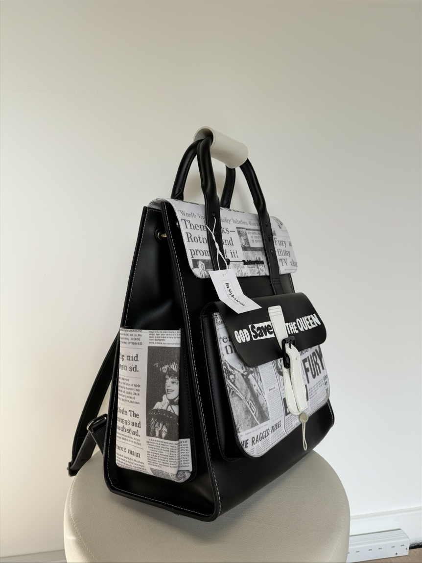 Preloved Dr. Marten Backpack Black and White