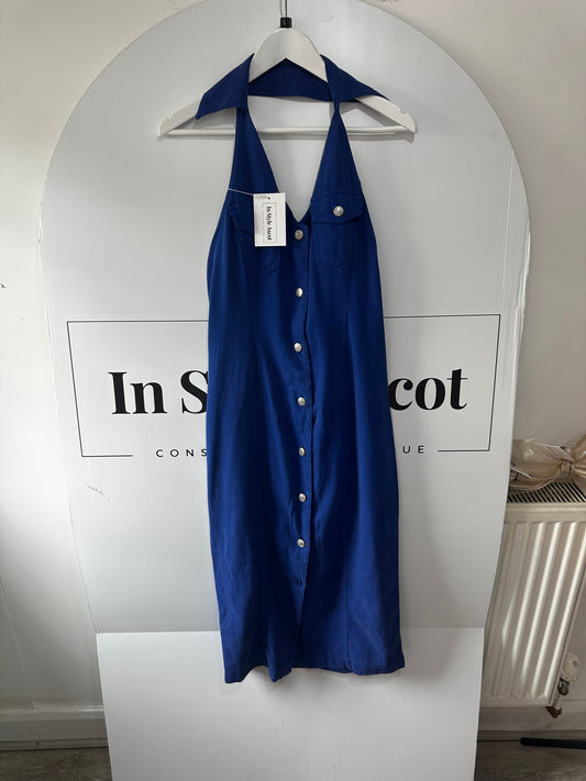 Blue Elizabeth Hemnet Dress, Size Small