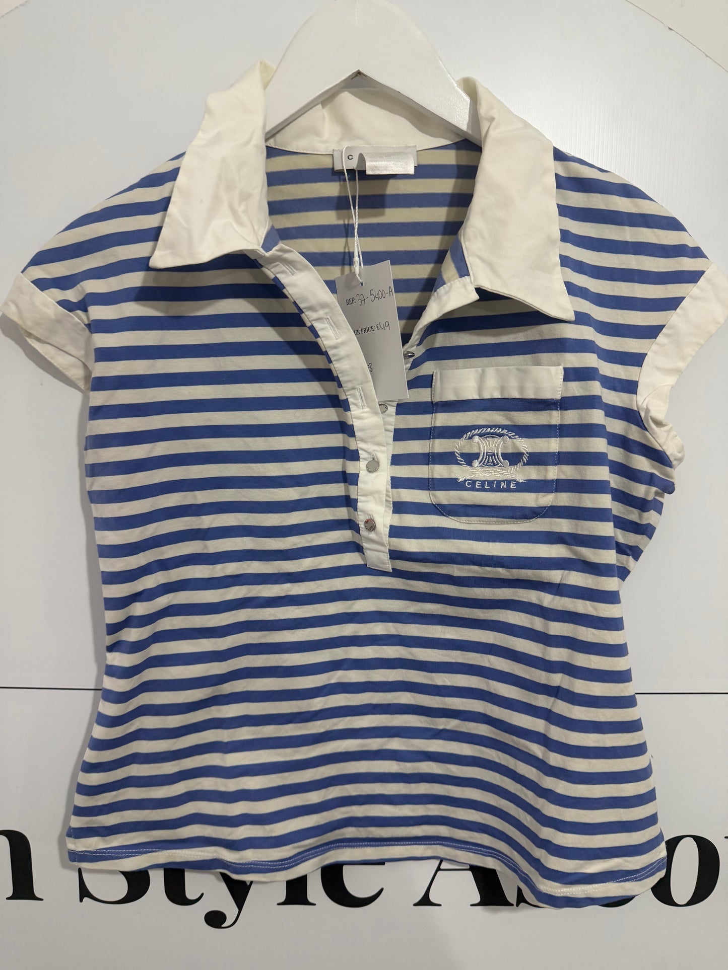 Blue striped Celine Top, 8