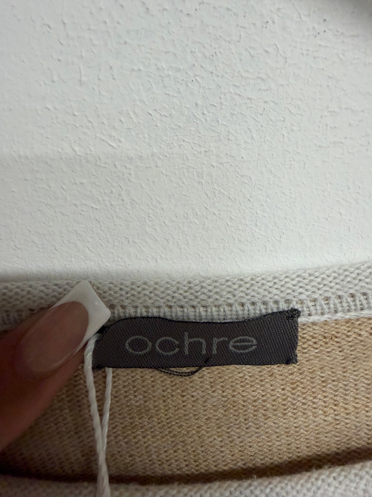 Preloved Ochre Jumper, Size 10 Beige