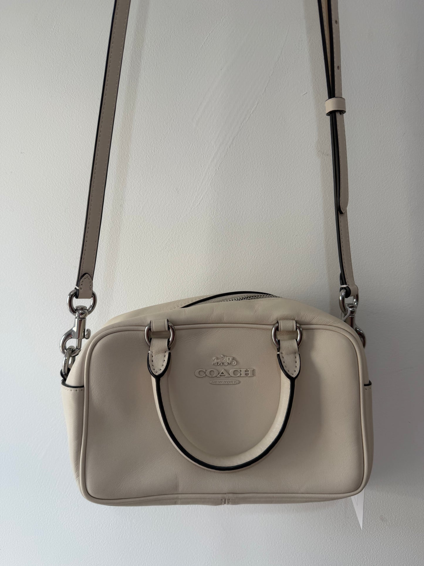 Preloved Cream Coach Crossbody Bag