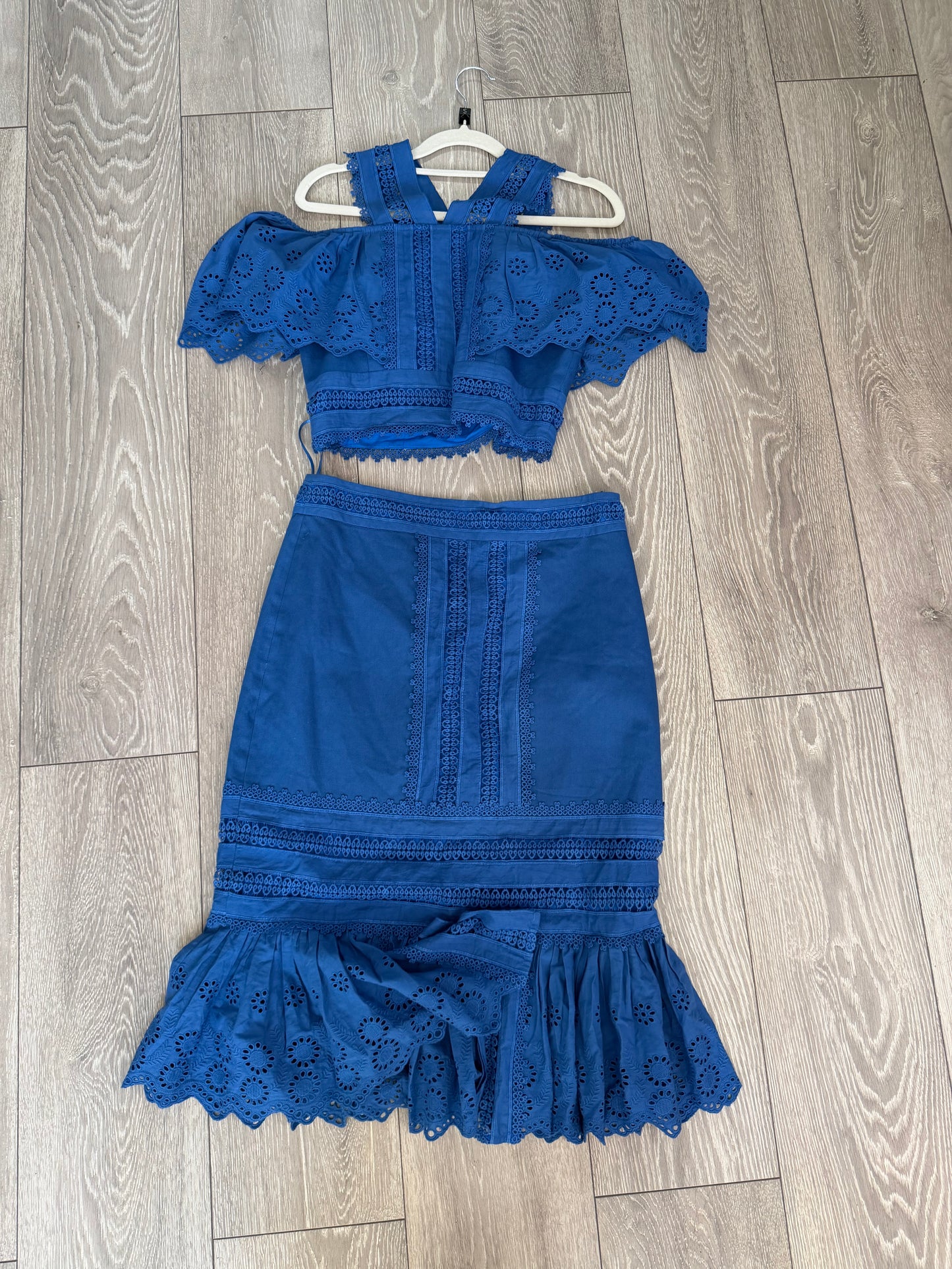 Preloved, Blue  Aijek Skirt Co-ord, UK 10