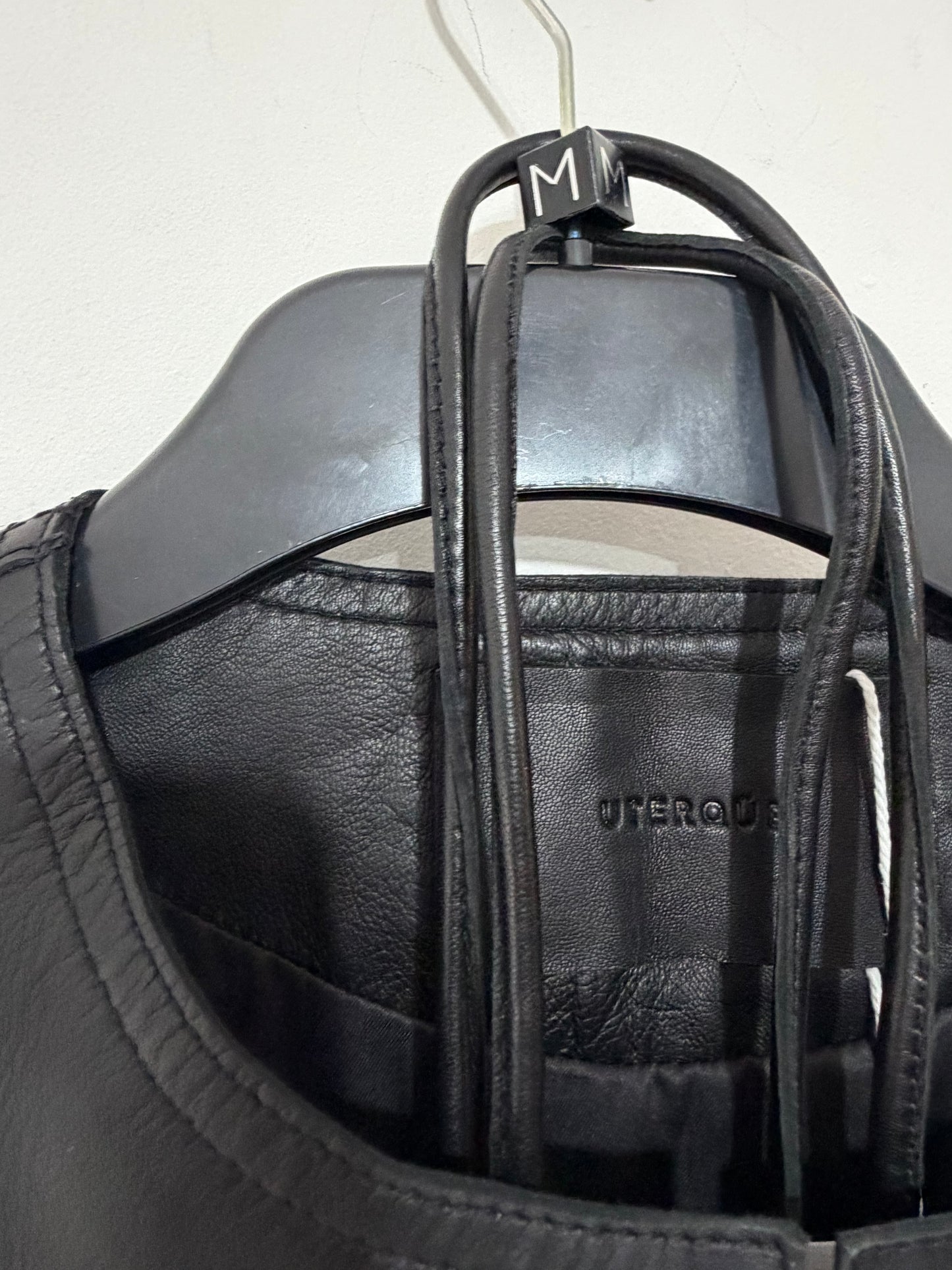 Preloved Uterque Leather Dress Size M Black