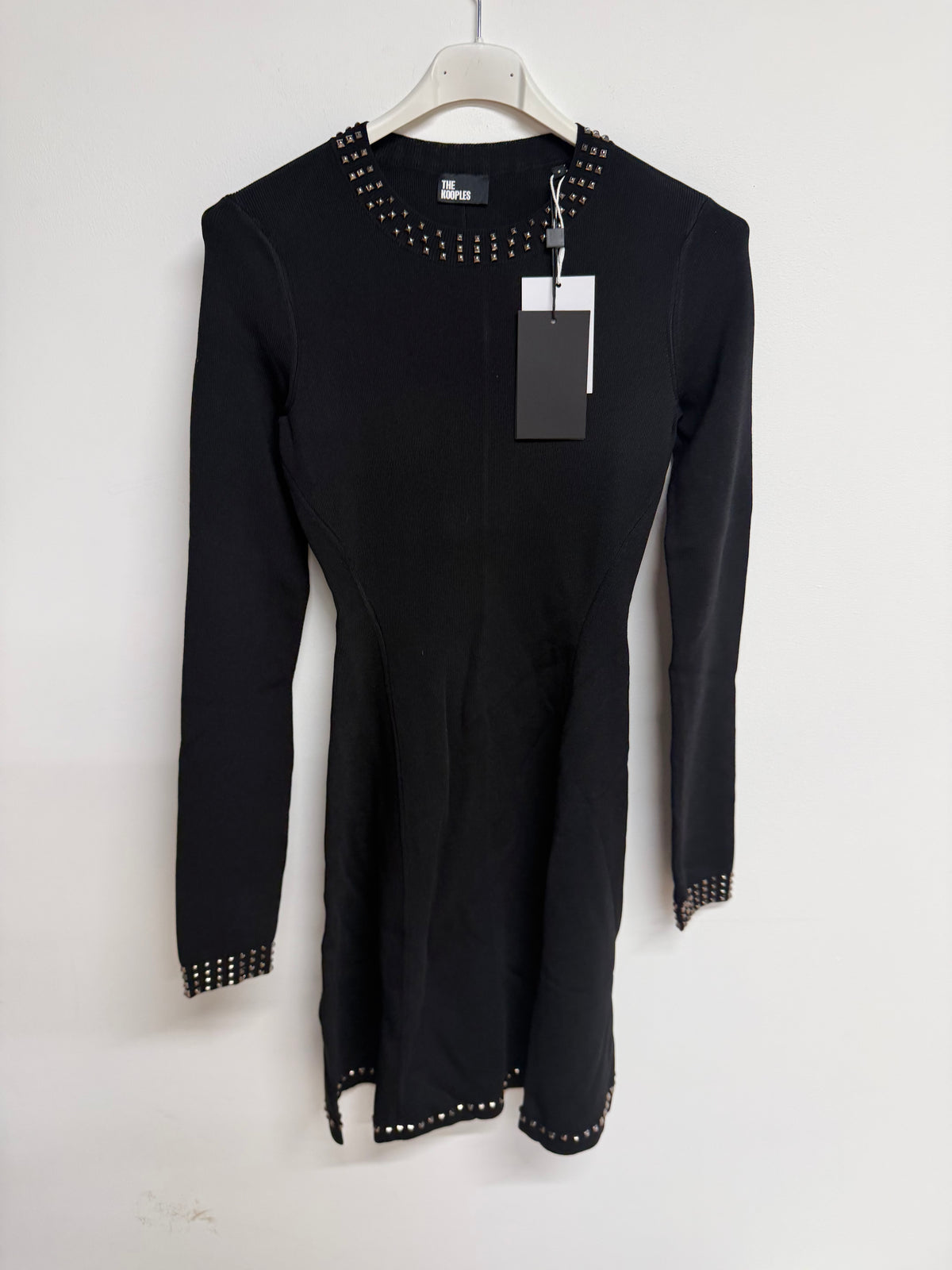 BNWT The Kooples Studded Jumper Dress Size XS Black