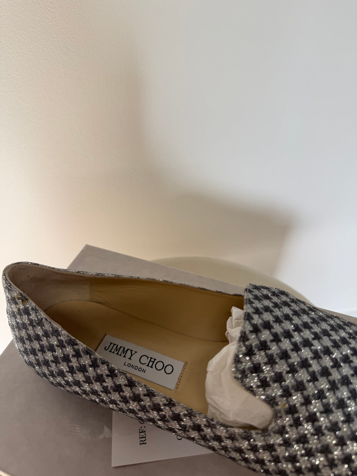 Preloved Jimmy Choo Flats Size 8 Silver