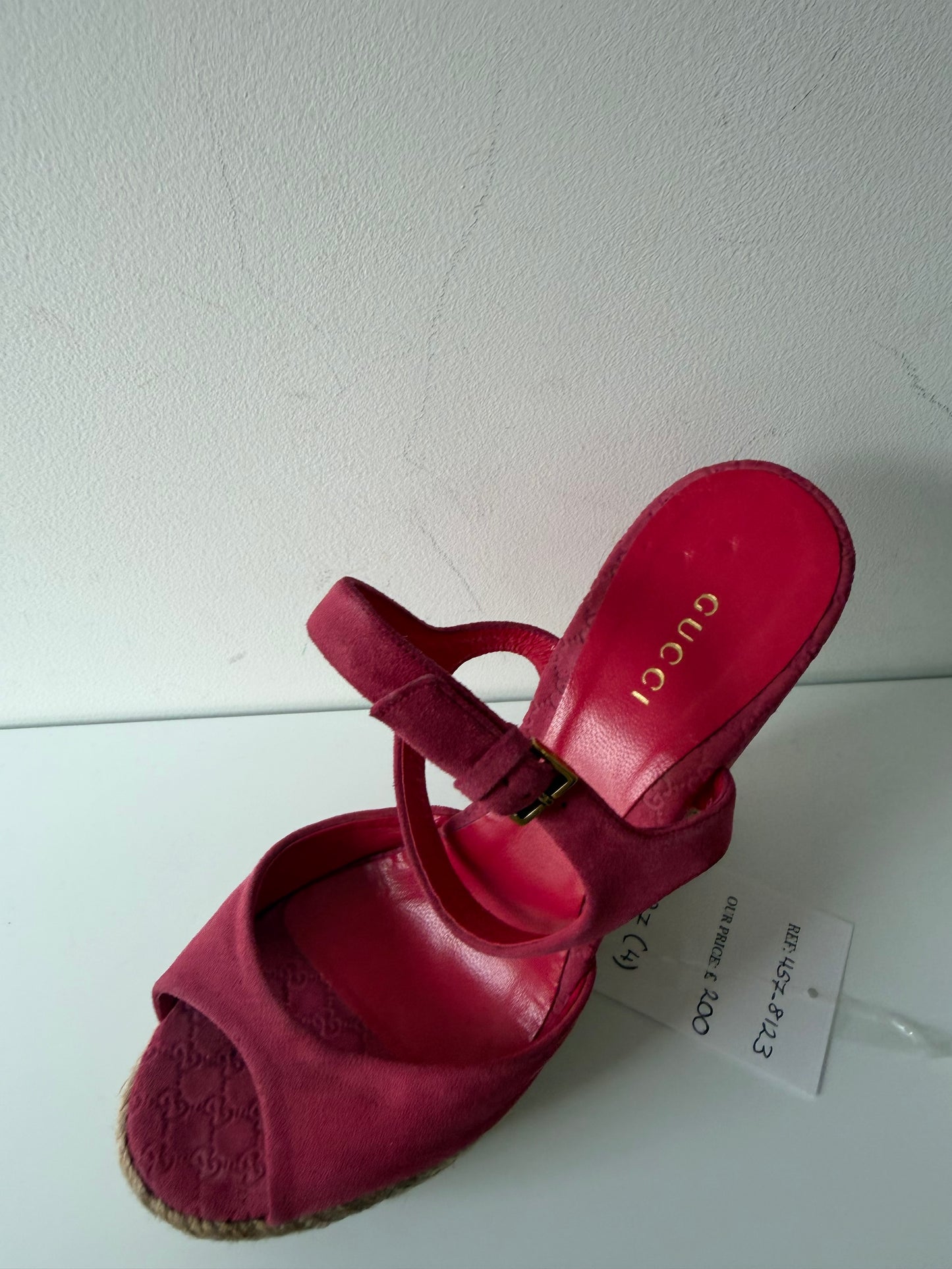 Preloved, Pink Gucci Wedges, Size 37