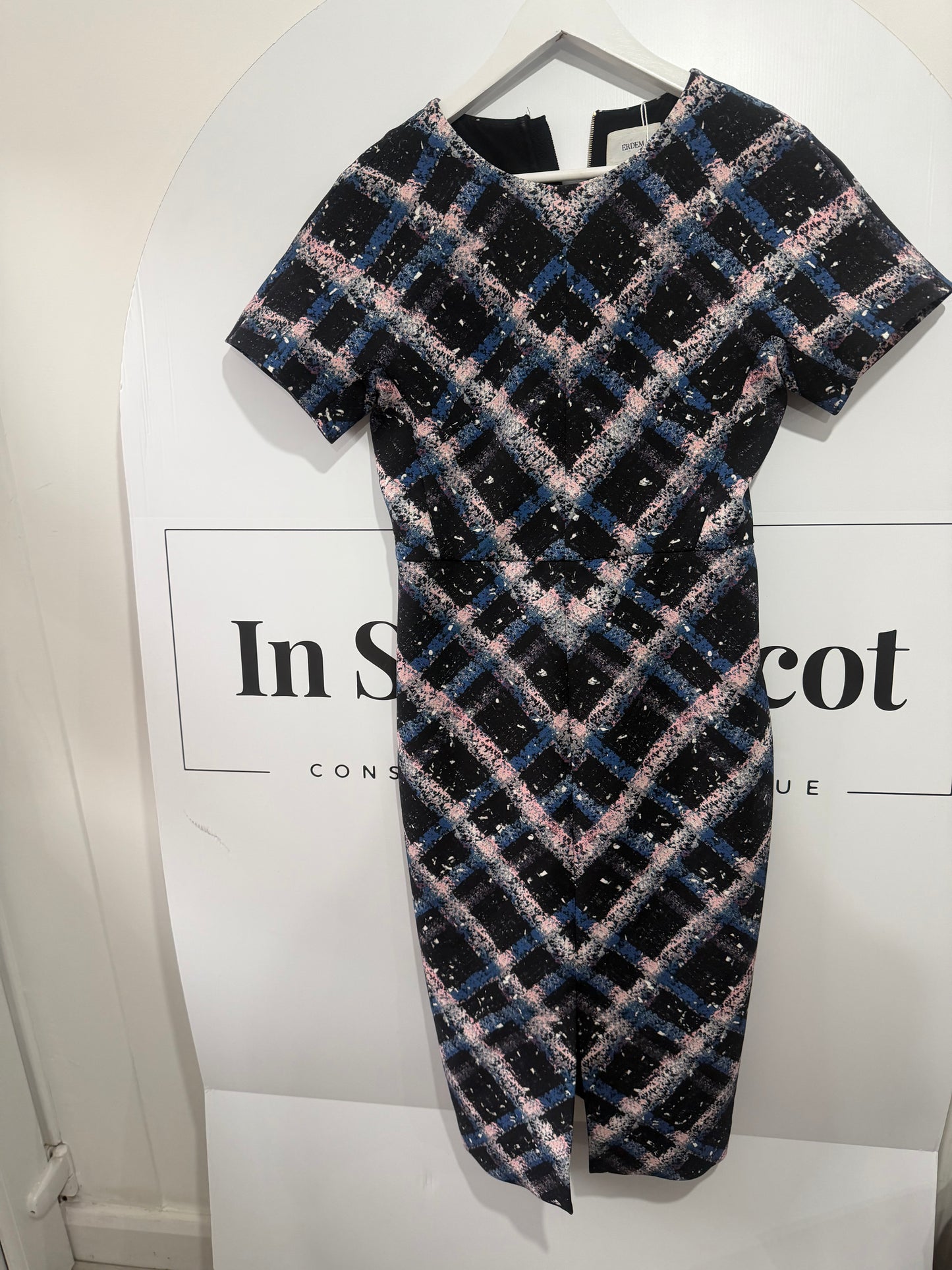 Blue/Black Erdem Dress, Size 10