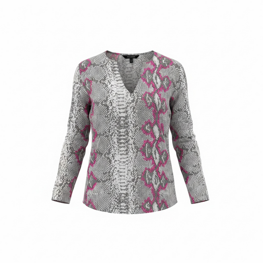 Pre-Loved Grey/Pink Mercy Delta Blouse, L