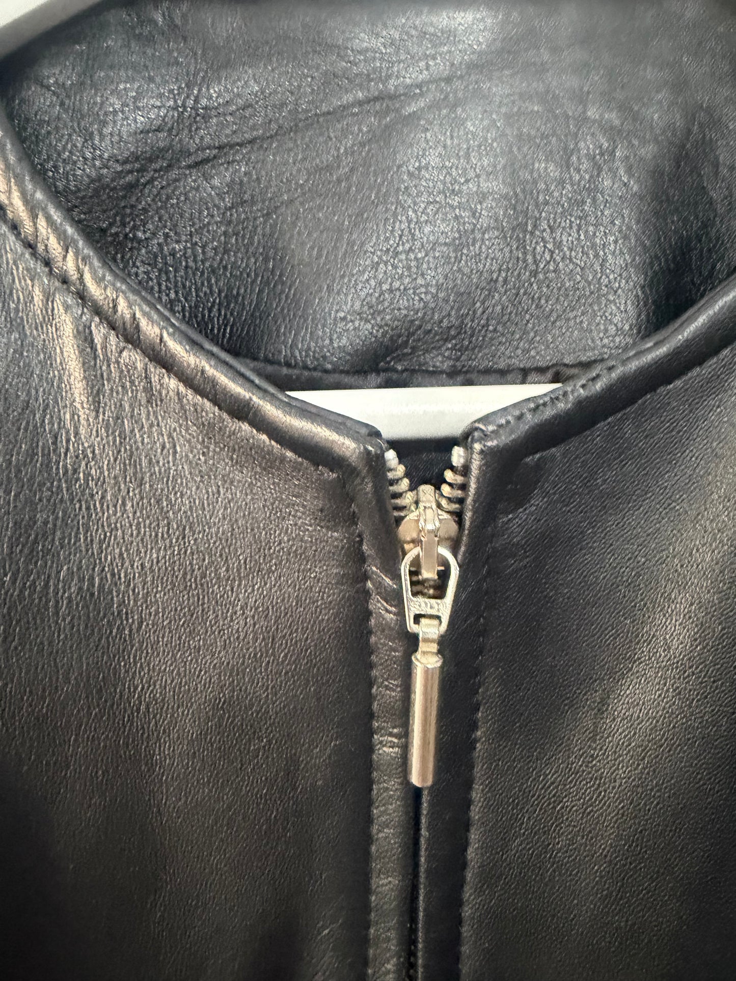 Black Jasper Conran Leather Jacket, Size 10/12