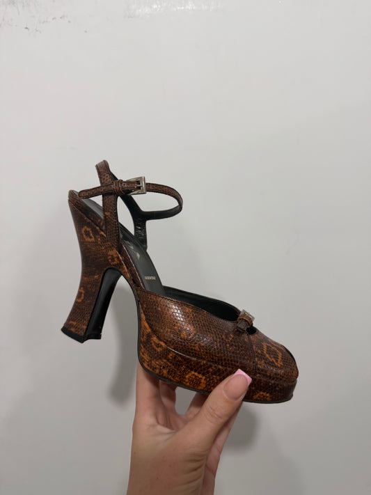 Snake Prada Heels, Size 38 - UK 5