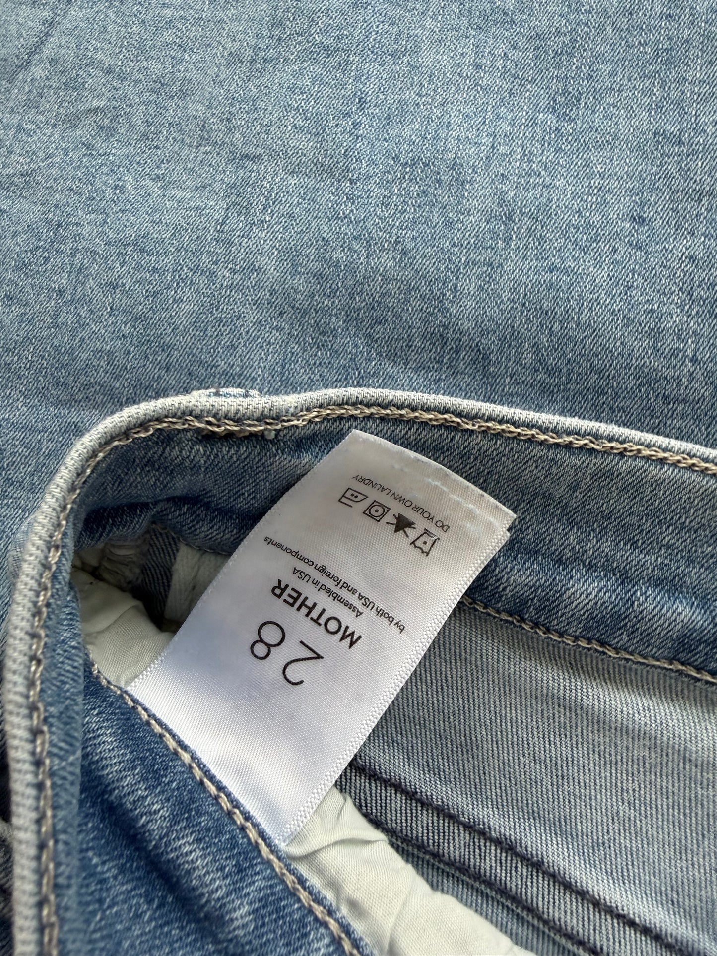 Preloved Mother Jeans Size 10 Waist 28 Blue