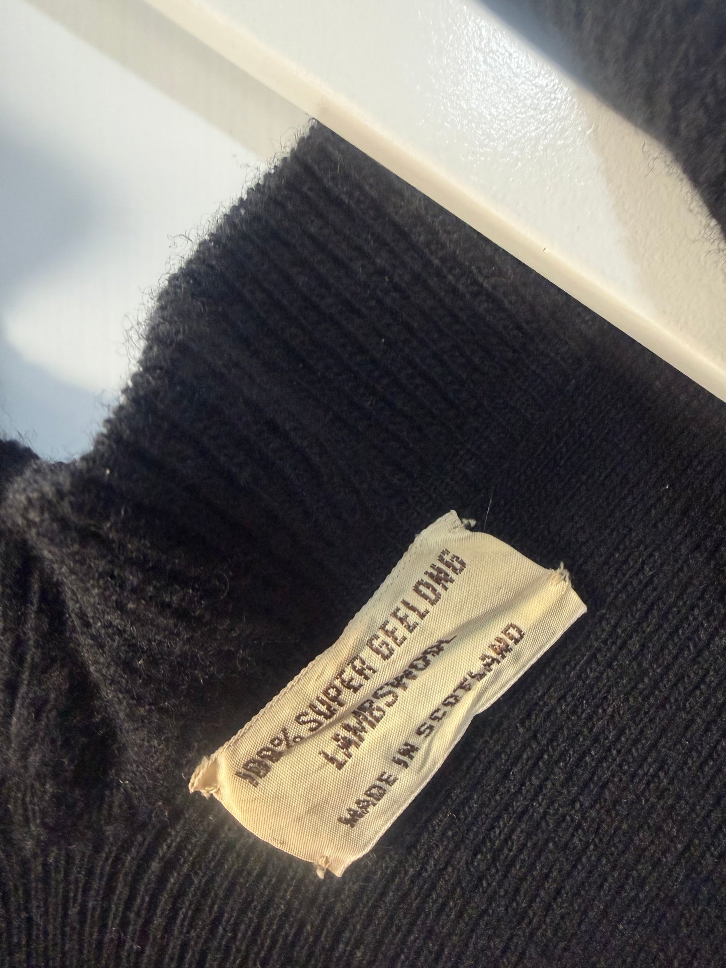 Black Lambswool Poncho/Cape