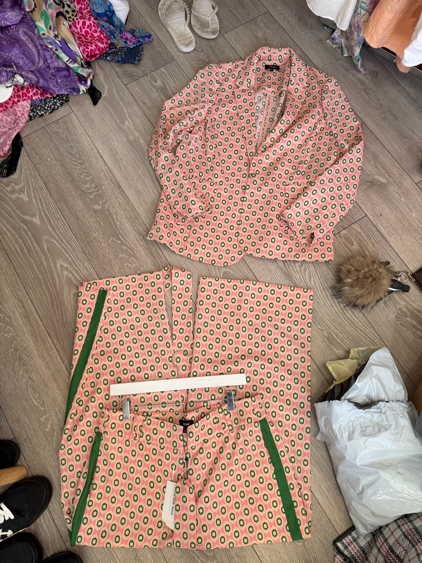 Preloved Pink & Green Me + Em Suit, 16 BNWT