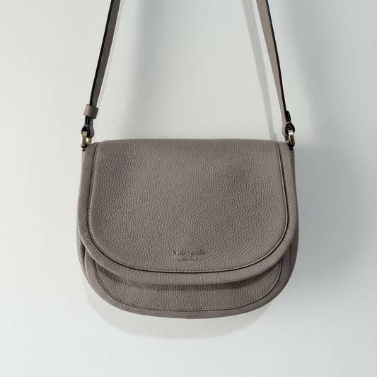 Pre-owned, Taupe/Grey Kate Spade Crossbody Bag, Size Medium