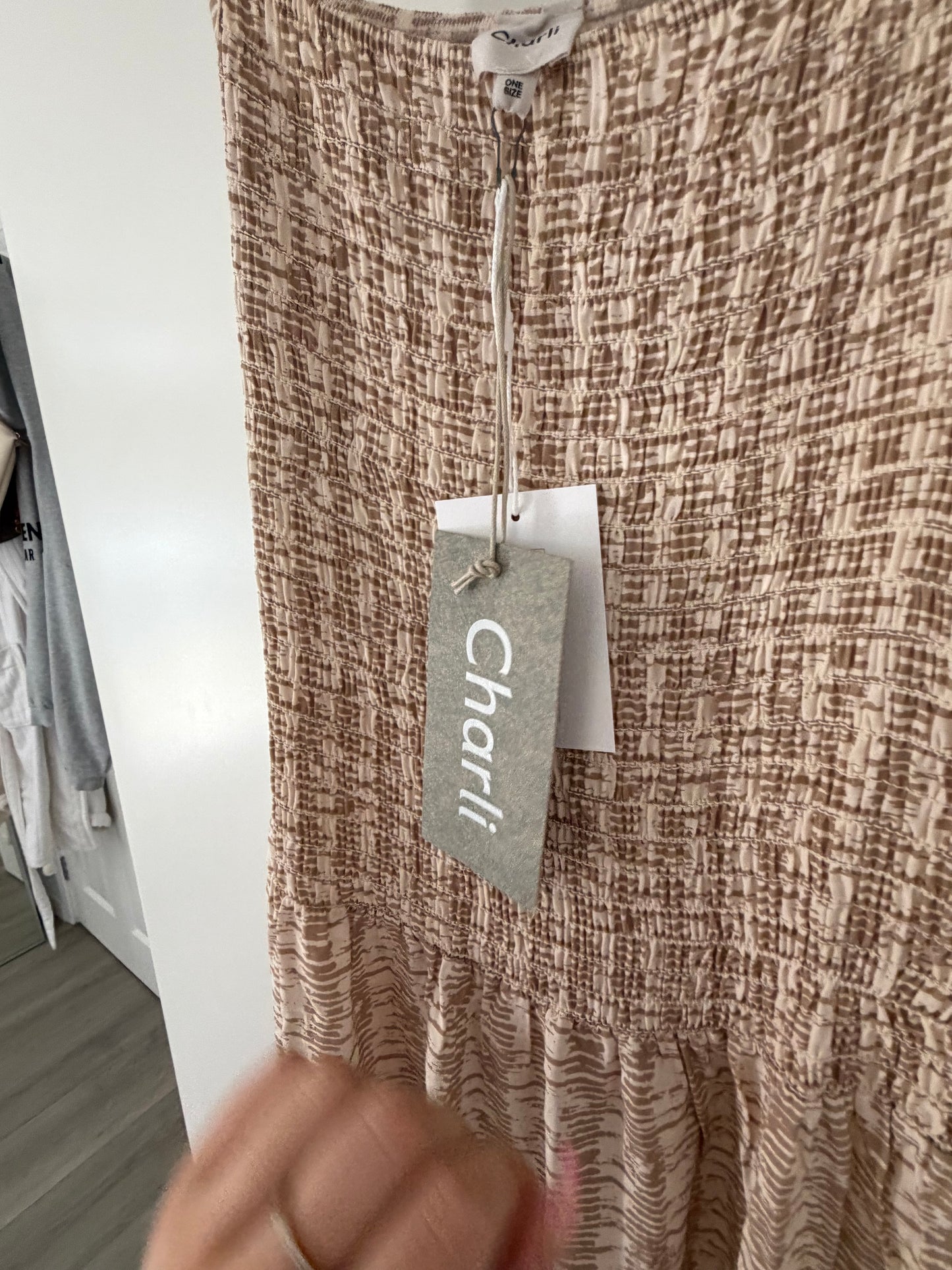 Pre-Loved Beige Charli Dress, One Size, BNWT