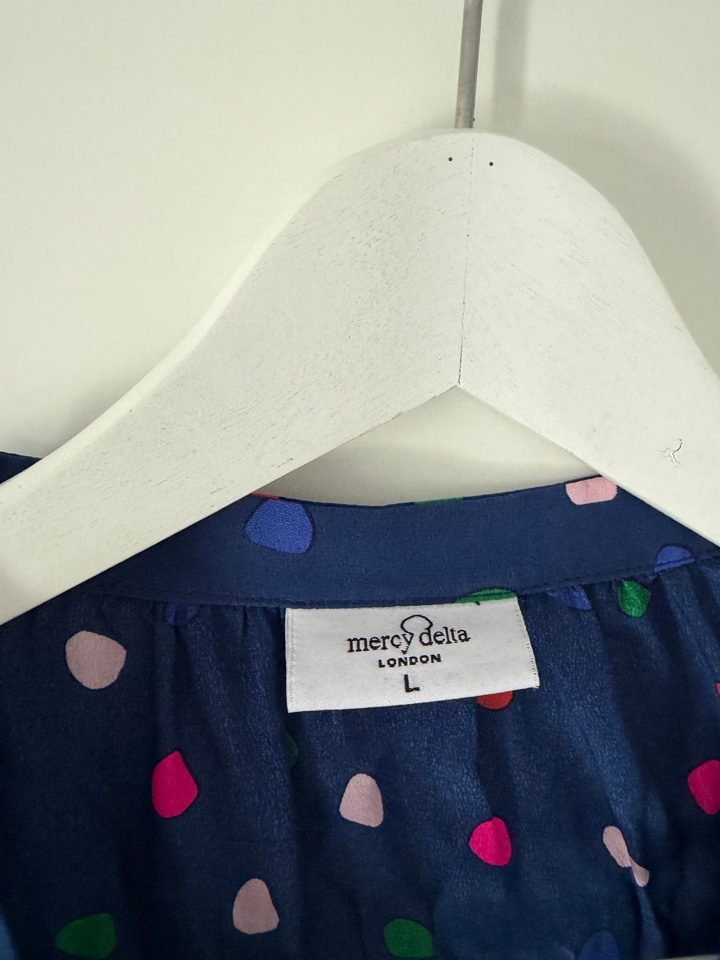 Pre-loved Blue Spotty Mercy Delta Blouse, XL