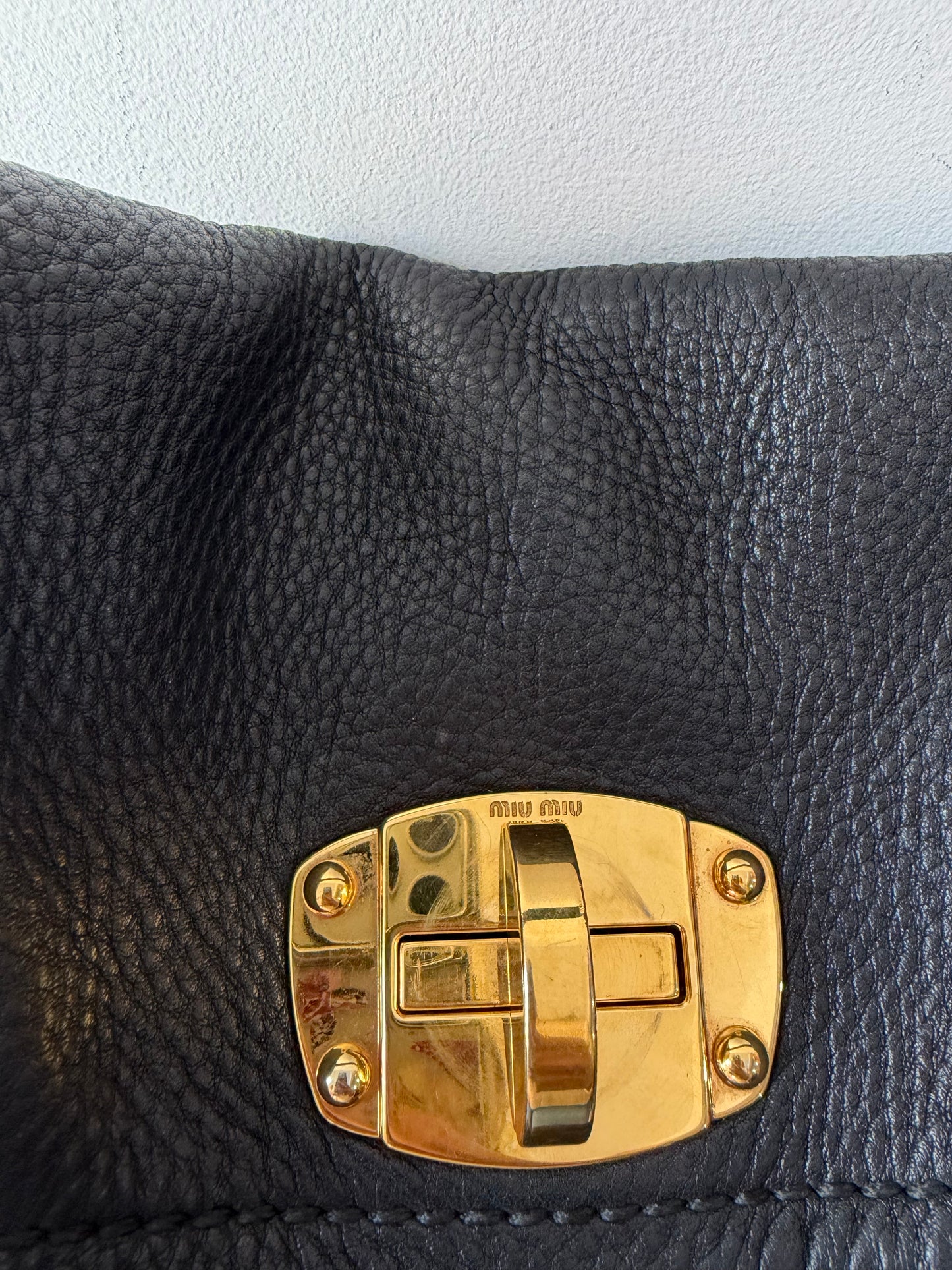 Vintage, Black Miu Miu Handbag, Pockets Hobo