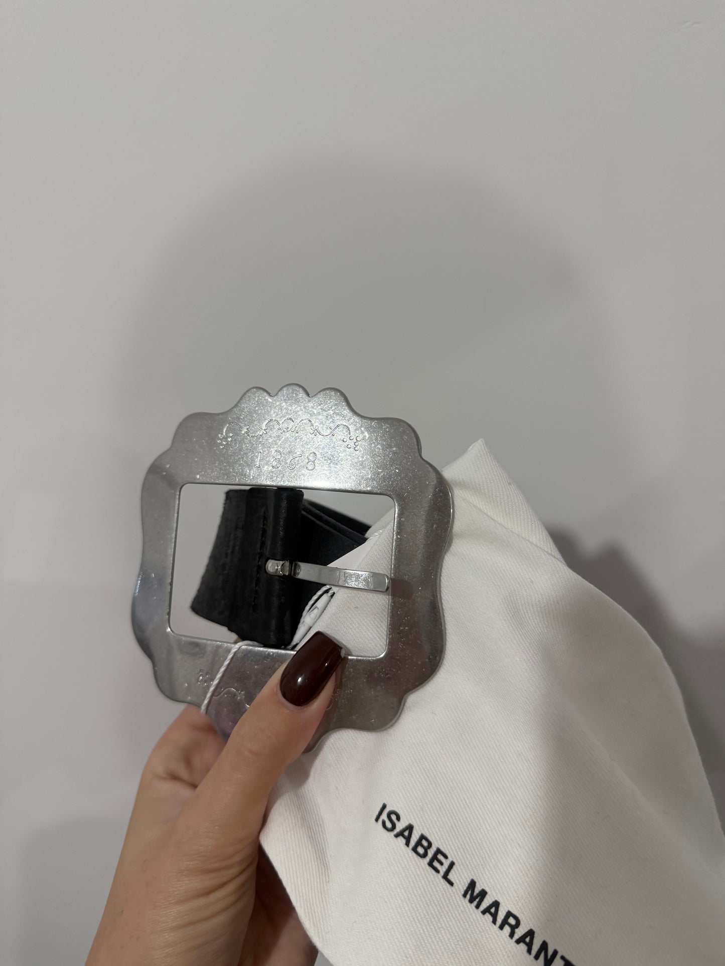 Black and Silver Isabel Marant  Belt, 85