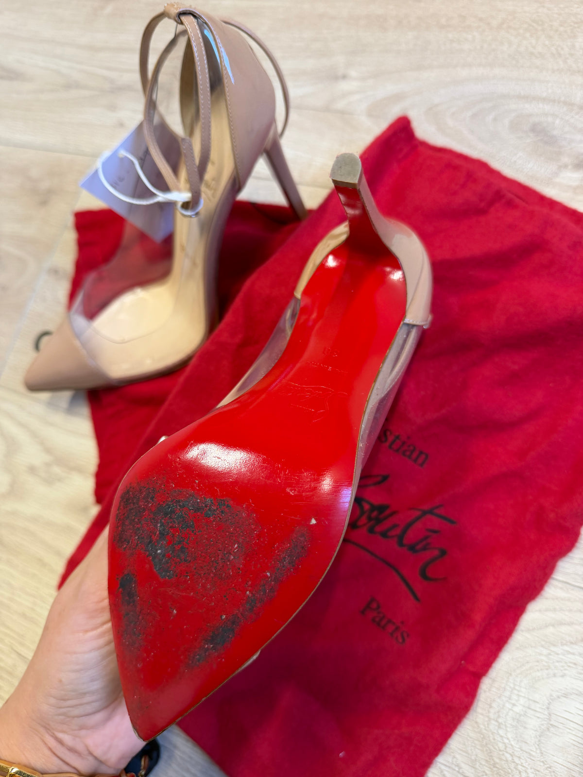 Preloved Christian Louboutin Heels Size 5 Nude