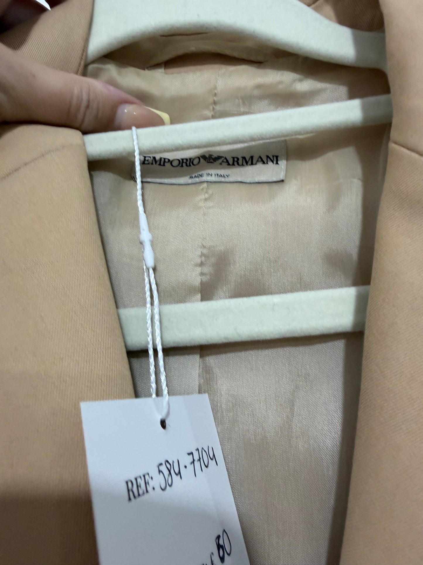 Preloved, Beige Emporio Armarni Blazer, UK S
