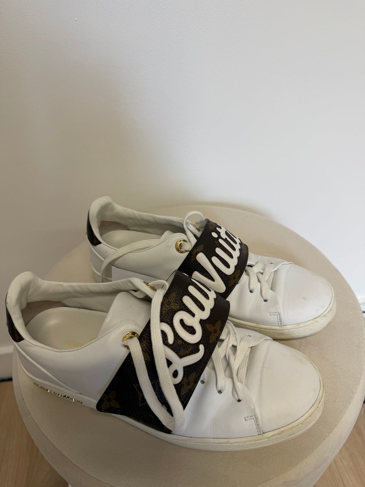 Preloved Louis Vuitton Trainers Size 3 White