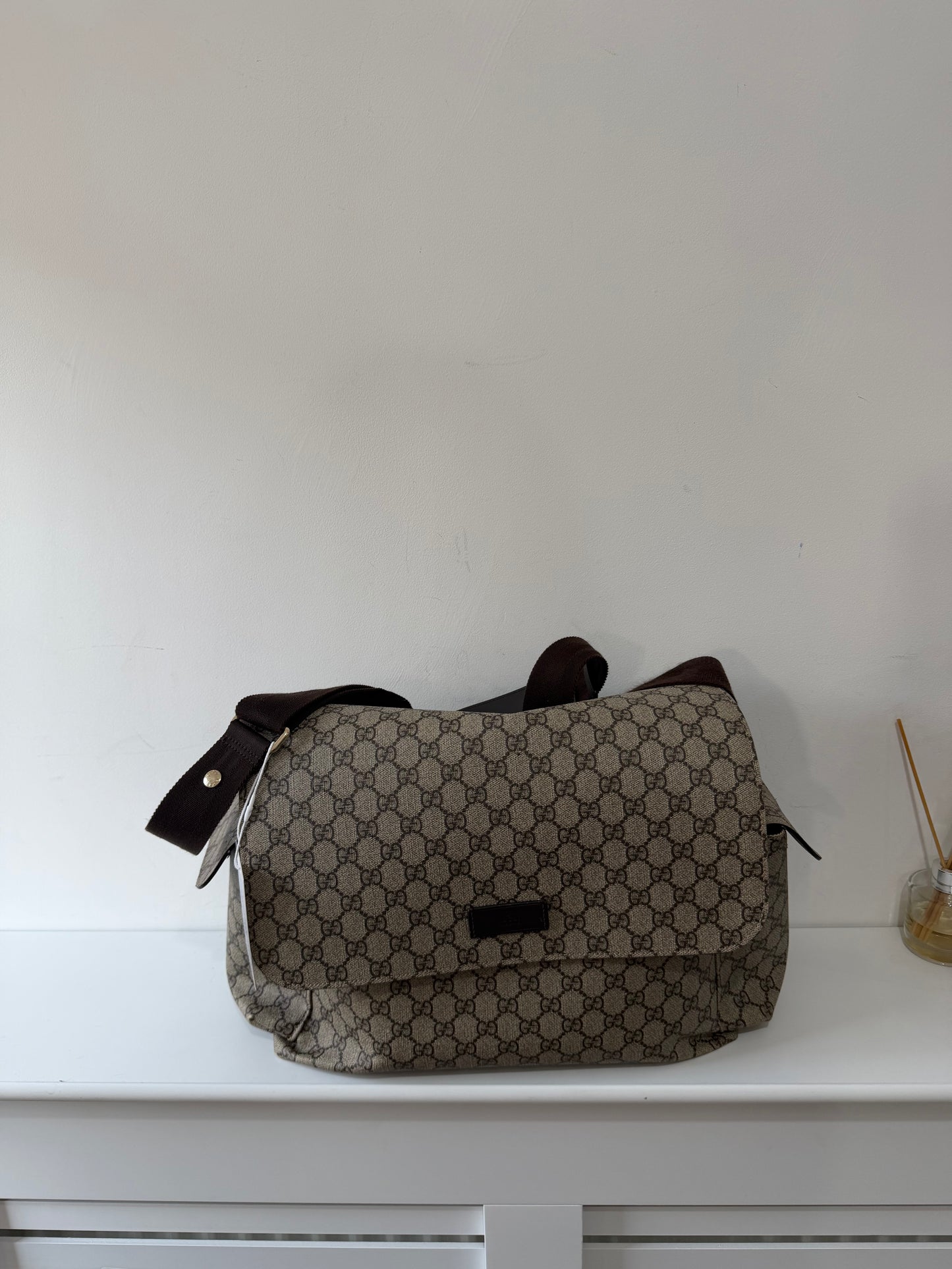 Pre-owned Gucci GG Supreme Canvas Gucci Large Changing Bag, Large