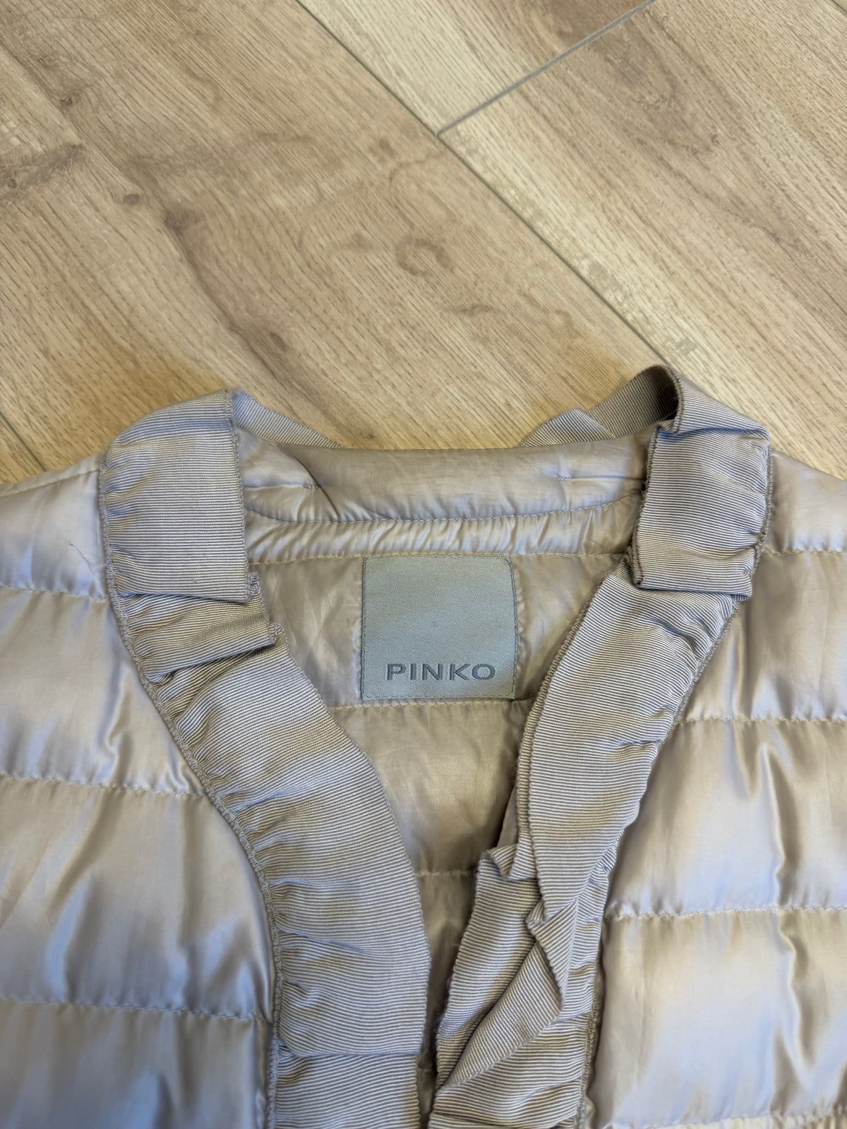 Preloved Pinko Down Jacket Beige Size 10