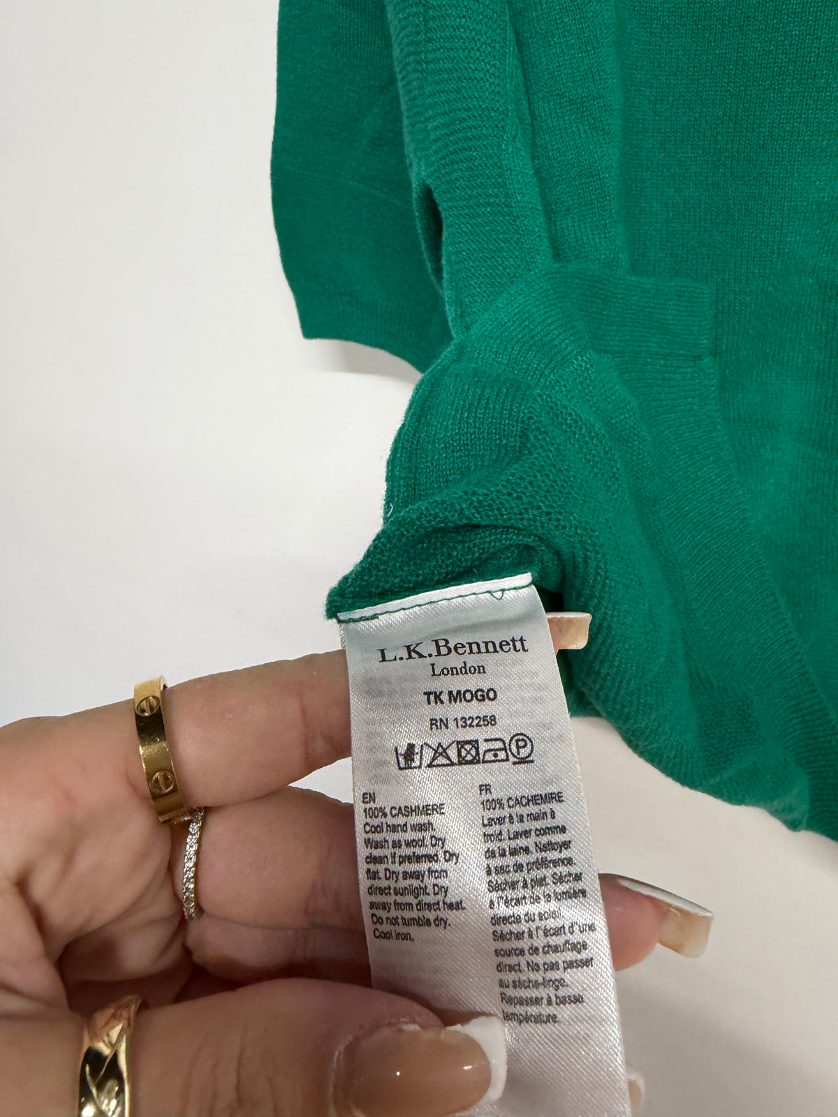 BNWT Lk Bennett Knit Top Size Large Green