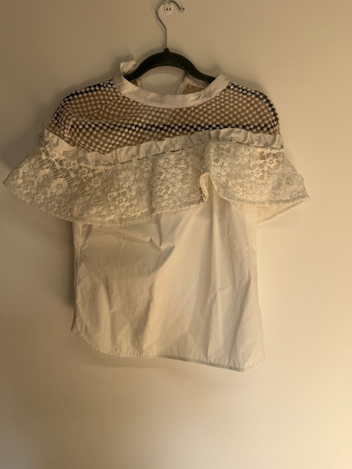 Preloved Self-Portrait Blouse UK 12 White