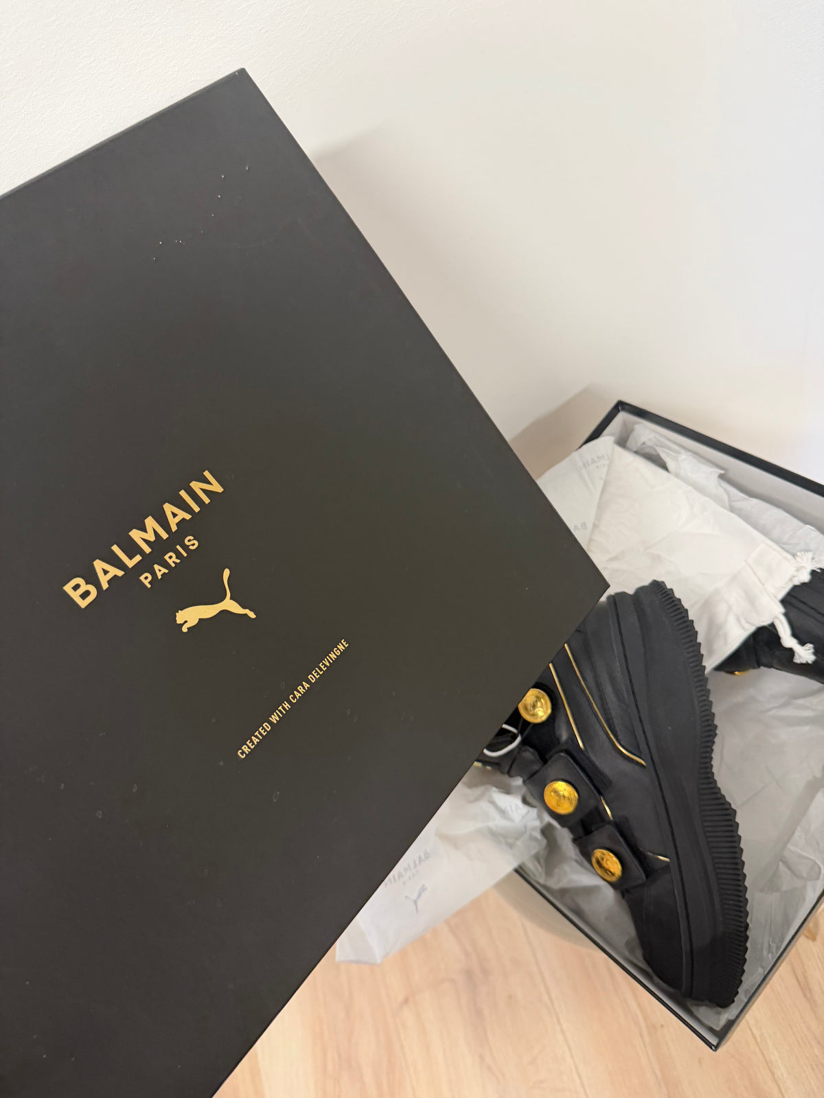 BNWT Puma X Balmain Boots Size EU 38.5 Black