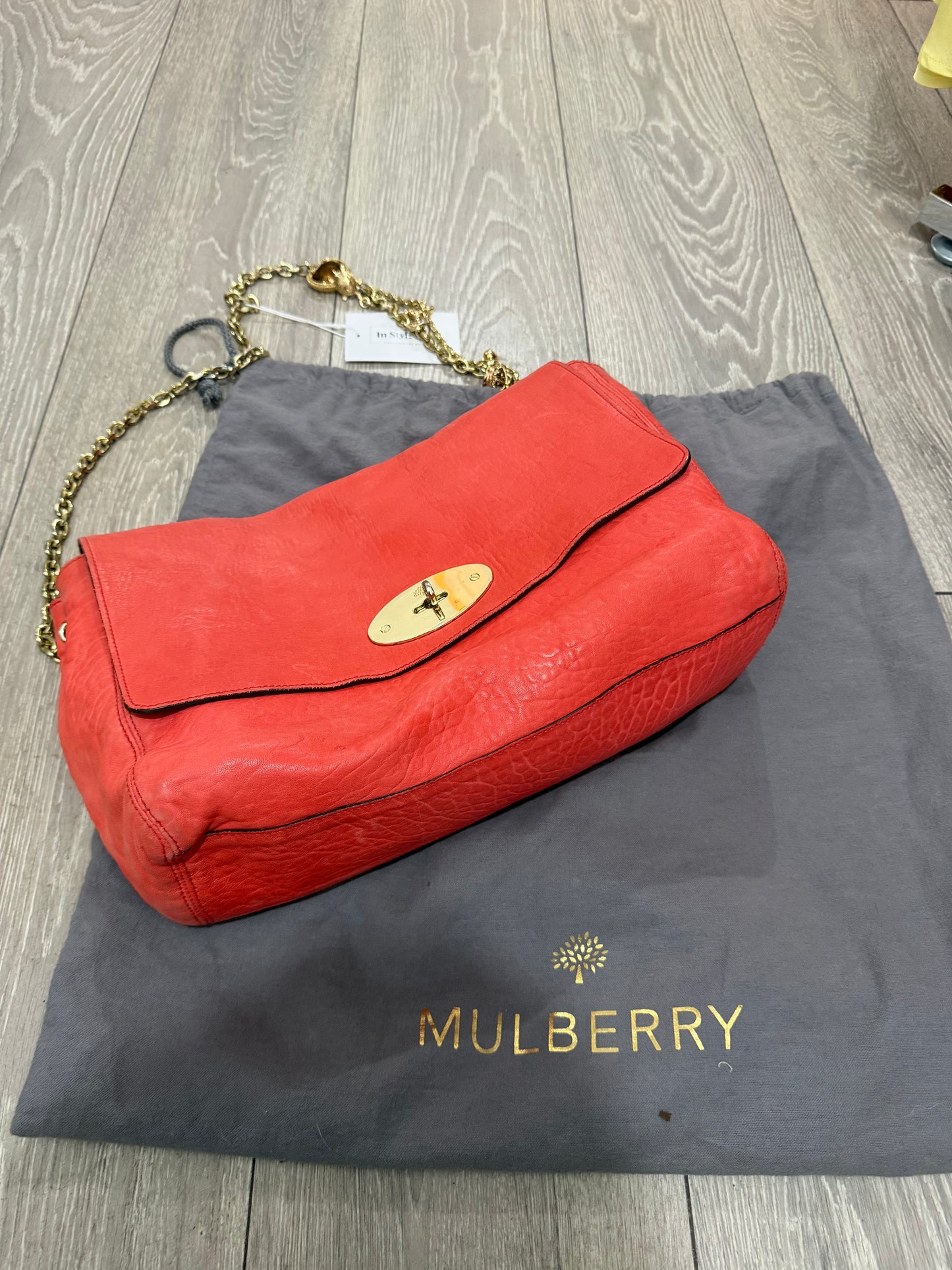 Pre-owned Tomato" (Coral) Mulberry Edna Crossbody Bag