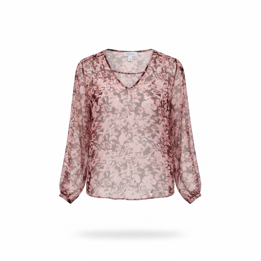 Pre-loved Pattern Pink Velvet by Graham & Spencer Blouse, XL, BNWT