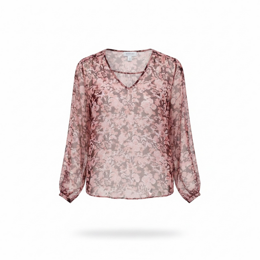 Pre-loved Pattern Pink Velvet by Graham & Spencer Blouse, XL, BNWT