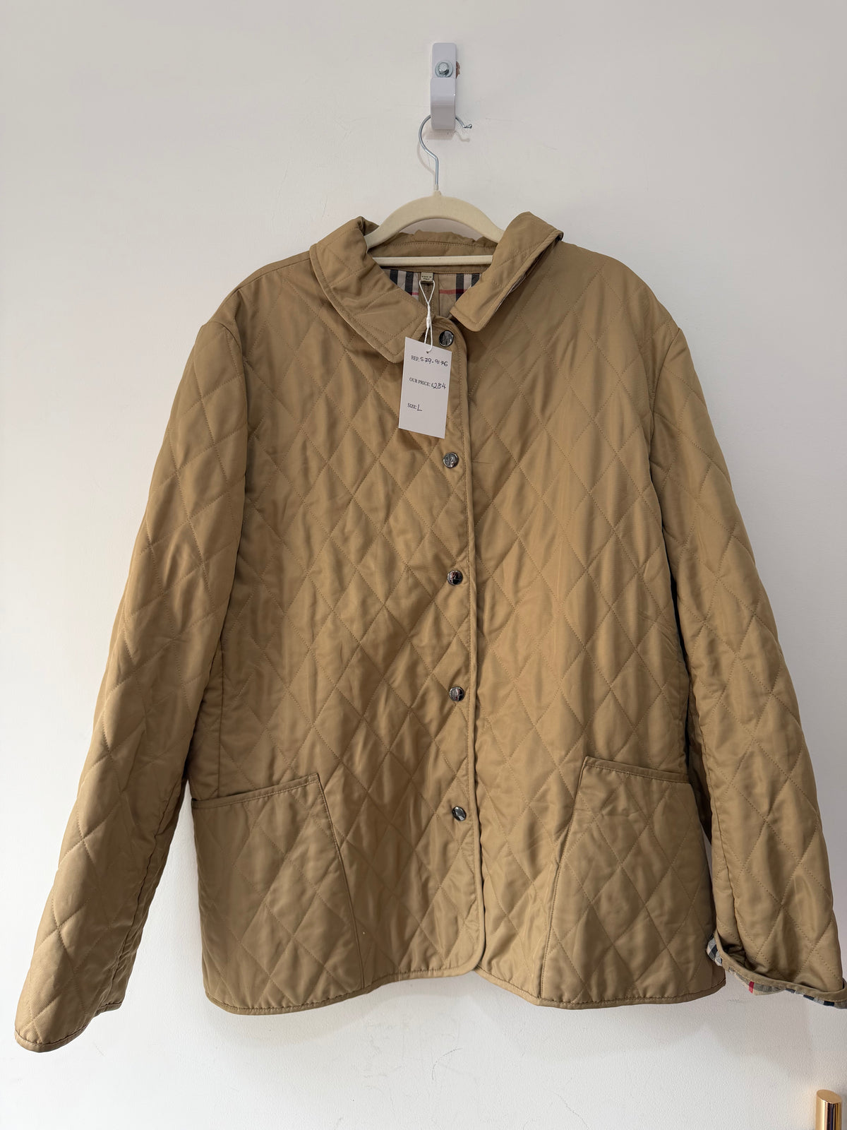 Preloved Burberry Jacket Size L Men's Beige