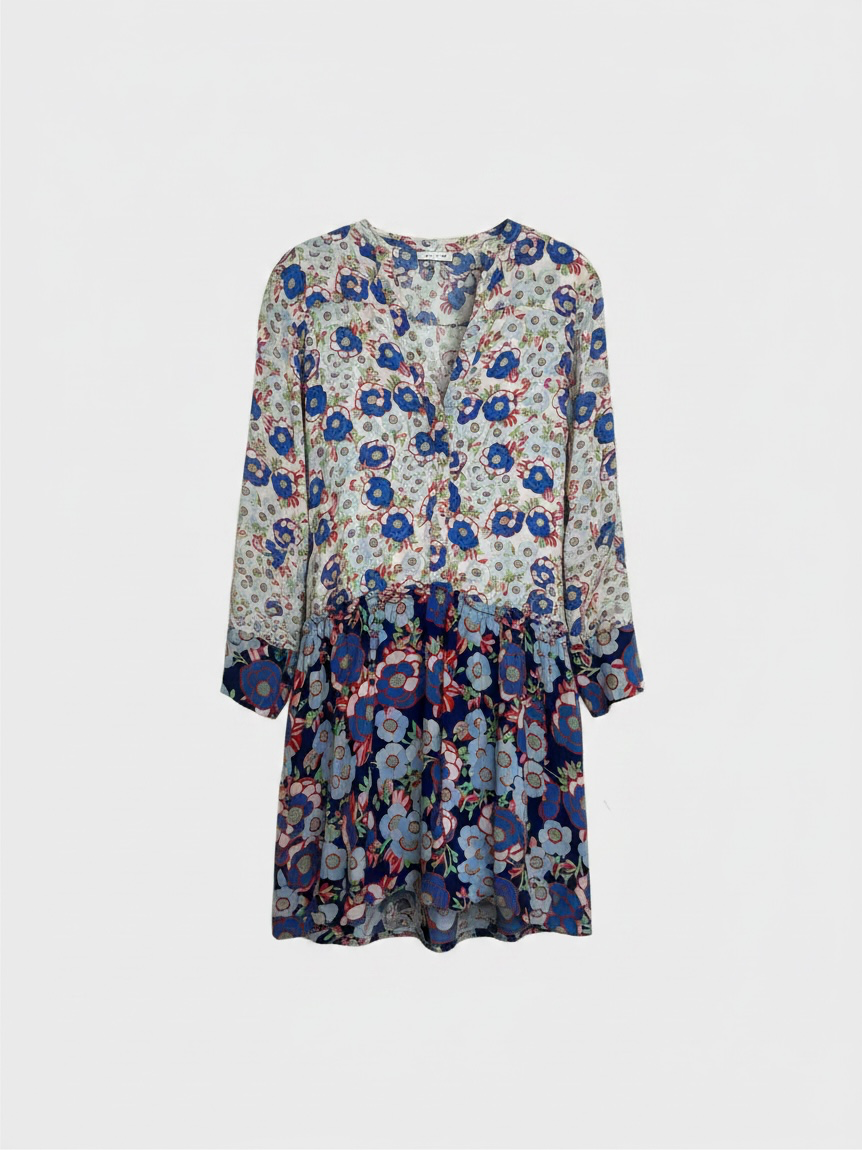Preloved, Blue Floral  Sandro Dress, UK 10